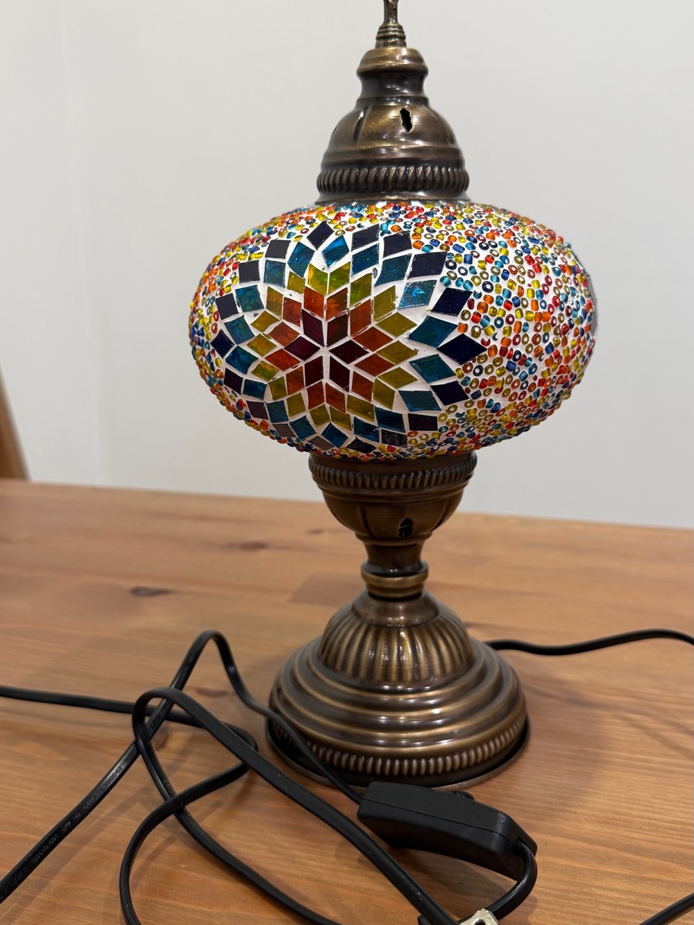 Mosaic Glass Table Lamp - Multicolor